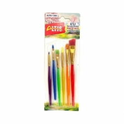 PLASTİK RENKLİ FIRÇA SET 6 LI