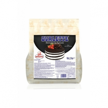OVALETTE MOIST ISLAK SİYAH KEK MİKSİ 3 KG